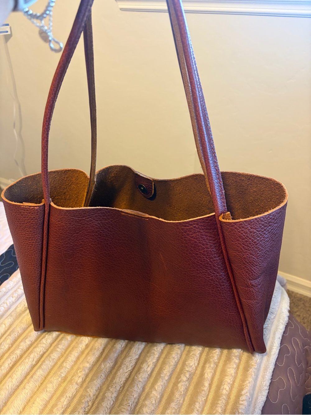 Portland leather Verona tote large